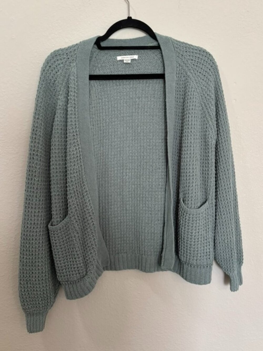 American Eagle Green Soft Knit Open Front Cardigan Size XS